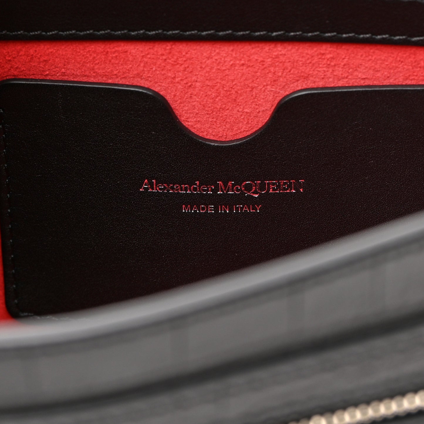 Calfskin Crocodile Embossed The Story Shoulder Bag Black