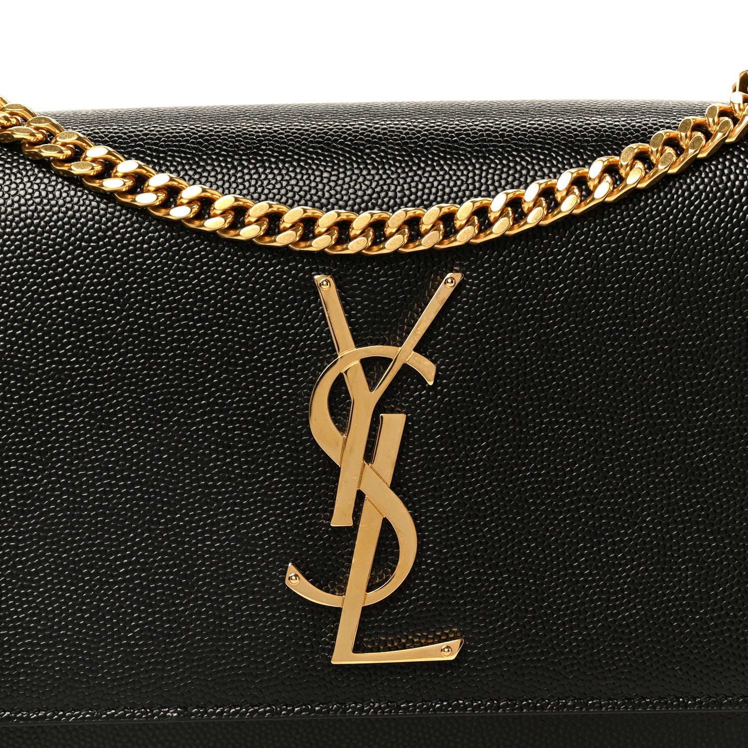 Saint Laurent Grain De Poudre Small Monogram Kate Satchel Black 9 of 12