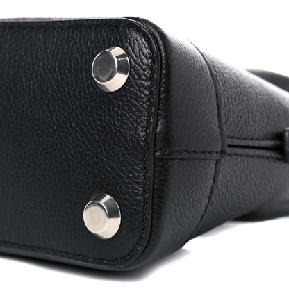 Balenciaga Grained Calfskin Cities Paris XXS Ville Top Handle Bag Black White 8 of 8