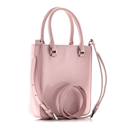 Prada Spazzolato Triangle Small Double Handle Crossbody Tote Alabastro 3 of 9