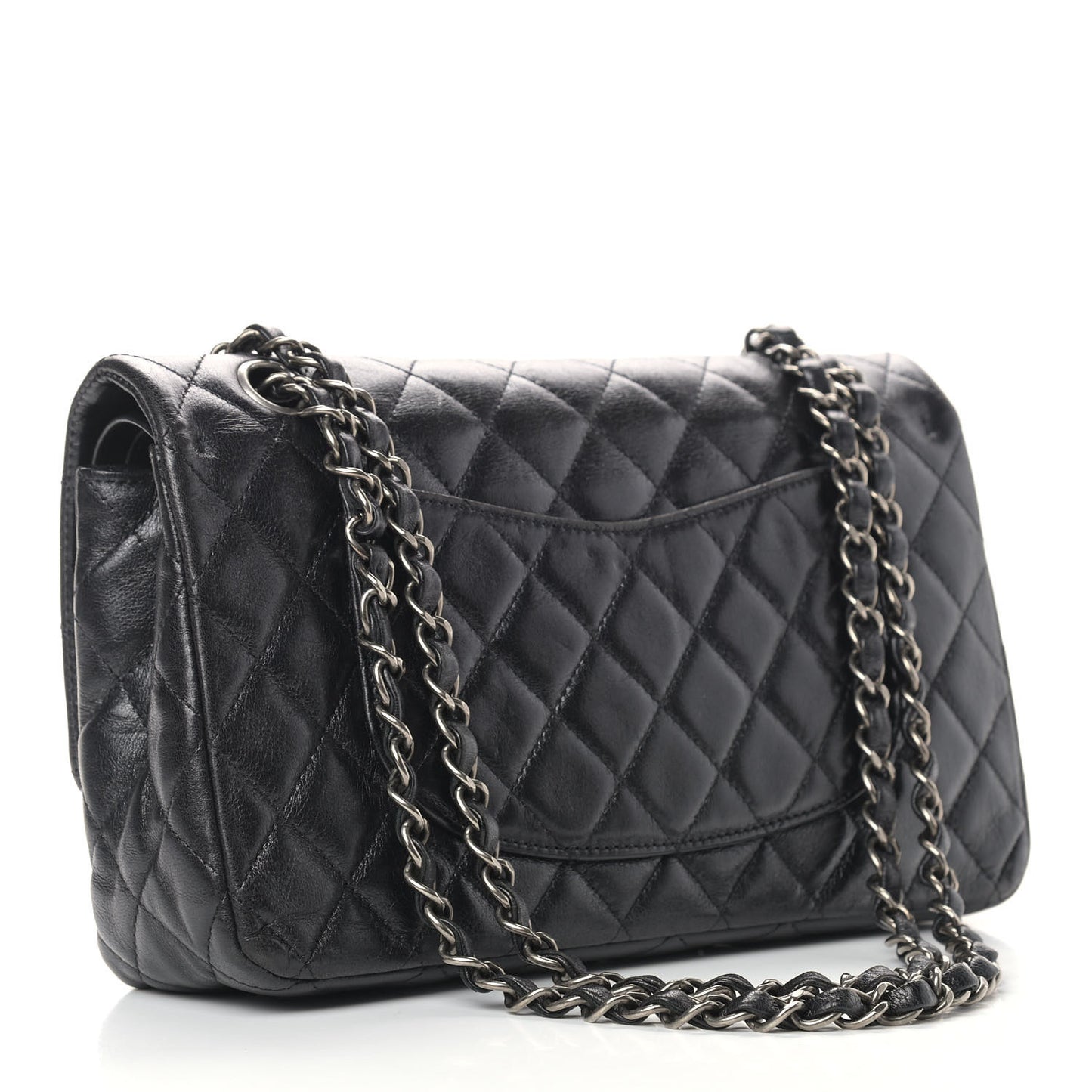 Aged Calfskin Quilted 2.55 Reissue 225 Flap Black