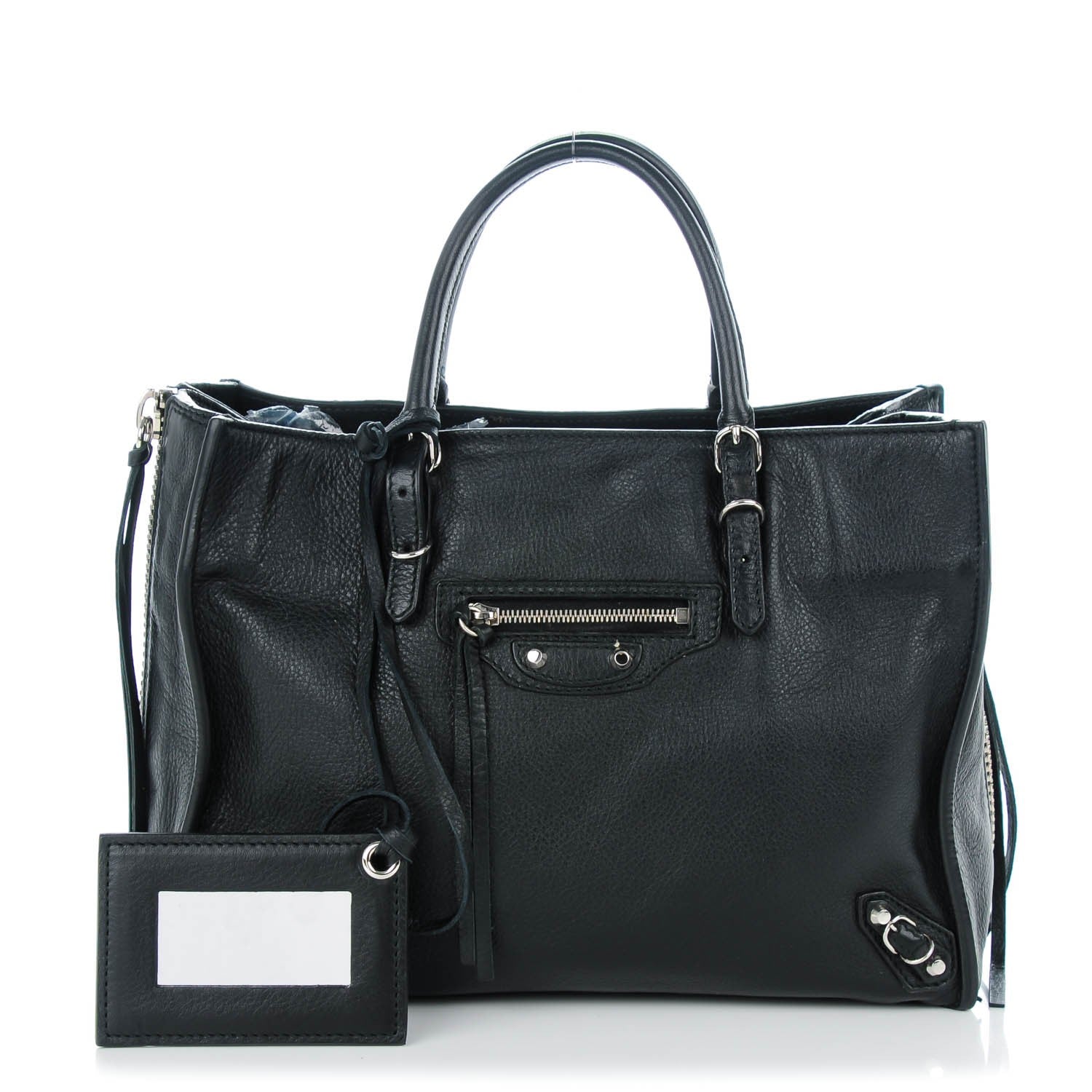 Balenciaga Veau Papier A6 Zip Around Tote Black 1 of 8