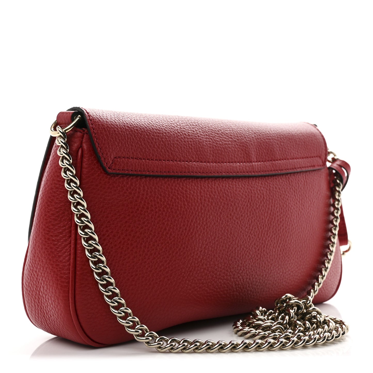 Pebbled Calfskin Medium Soho Flap Crossbody Vibrant Red