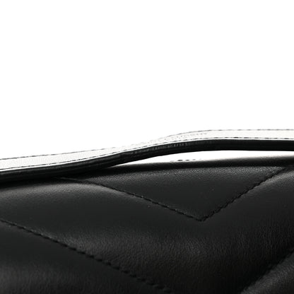 Saint Laurent Calfskin Y Quilted Monogram Large Loulou Chain Satchel Black 11 of 11