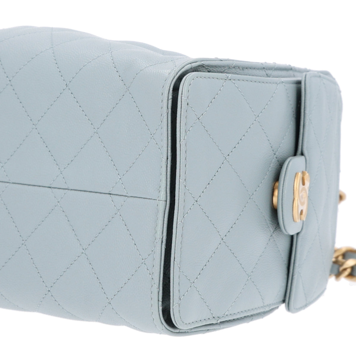 Caviar Quilted Small Chanel 25 Handbag Light Green