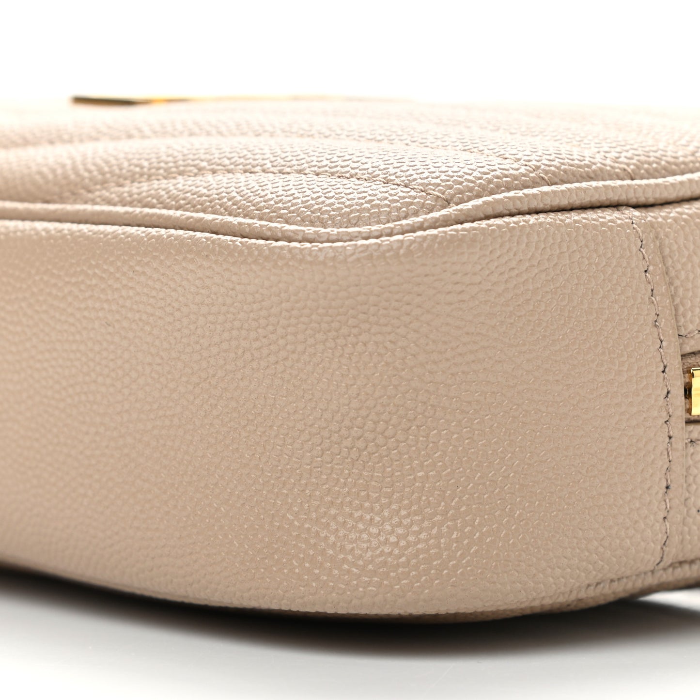 Grain De Poudre Matelasse Monogram Mini Lou Camera Bag Dark Beige