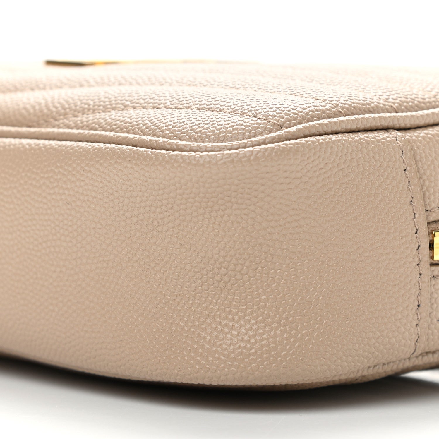 Saint Laurent Grain De Poudre Matelasse Monogram Mini Lou Camera Bag Dark Beige 10 of 12