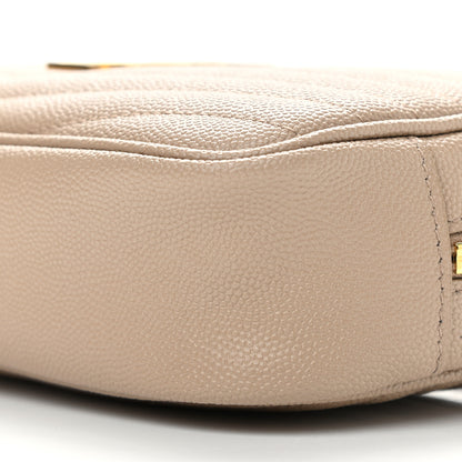 Saint Laurent Grain De Poudre Matelasse Monogram Mini Lou Camera Bag Dark Beige 10 of 12