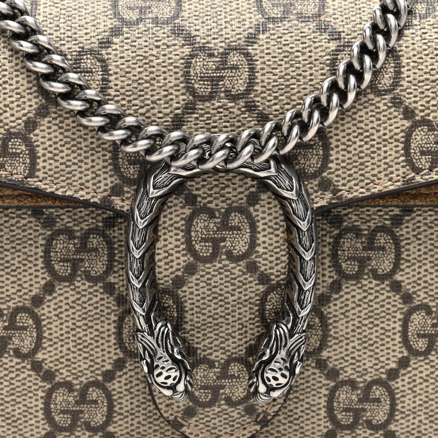 GG Supreme Monogram Super Mini Dionysus Shoulder Bag Taupe