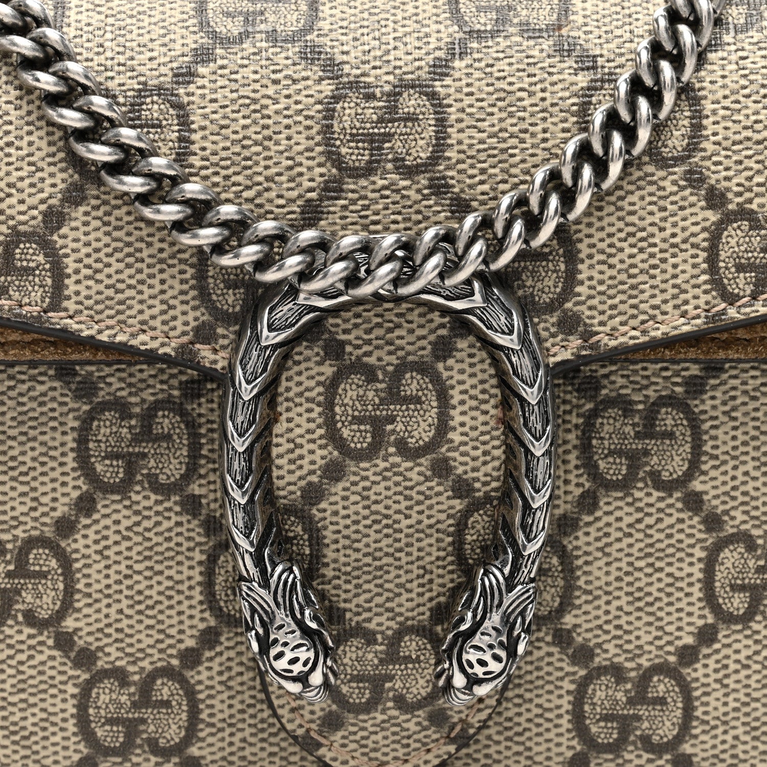 Gucci GG Supreme Monogram Super Mini Dionysus Shoulder Bag Taupe 7 of 10
