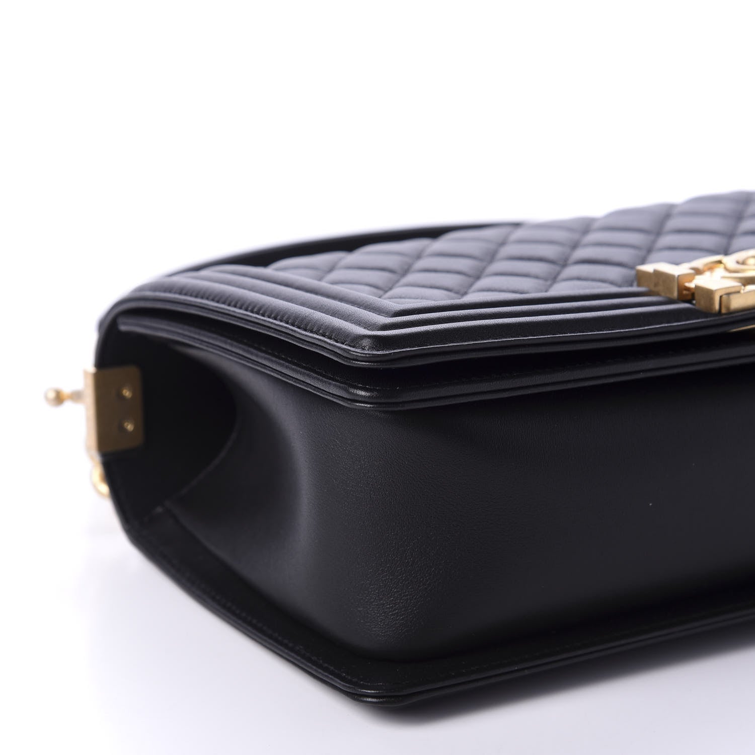 Chanel Calfskin Medium Boy Logo Top Handle Flap Black 5 of 11