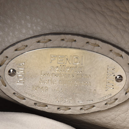 Fendi Cuoio Romano Selleria Bi-Color Medium Peekaboo Iconic Satchel Asfalto Latte 11 of 18