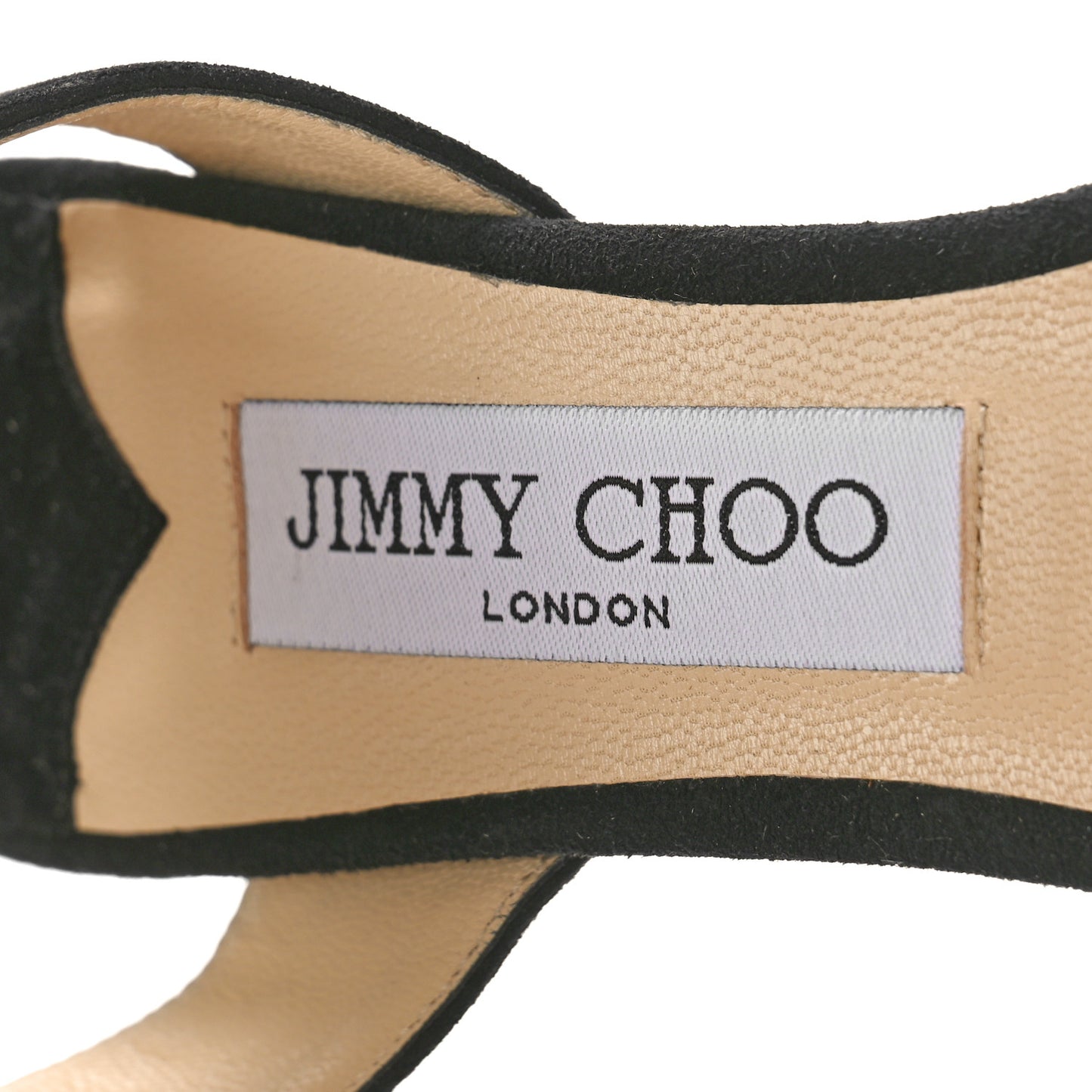 Suede Crystal Sereno 100 Sandals 39 Black