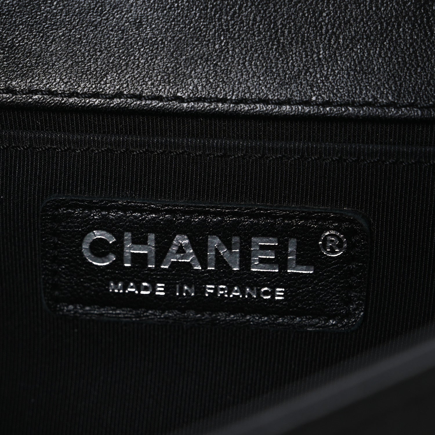 Chanel Lambskin Stitched Medium Boy Flap Black 6 of 10