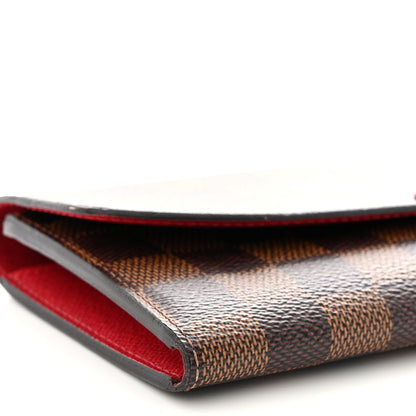 Louis Vuitton Damier Ebene Emilie Wallet Red 8 of 13