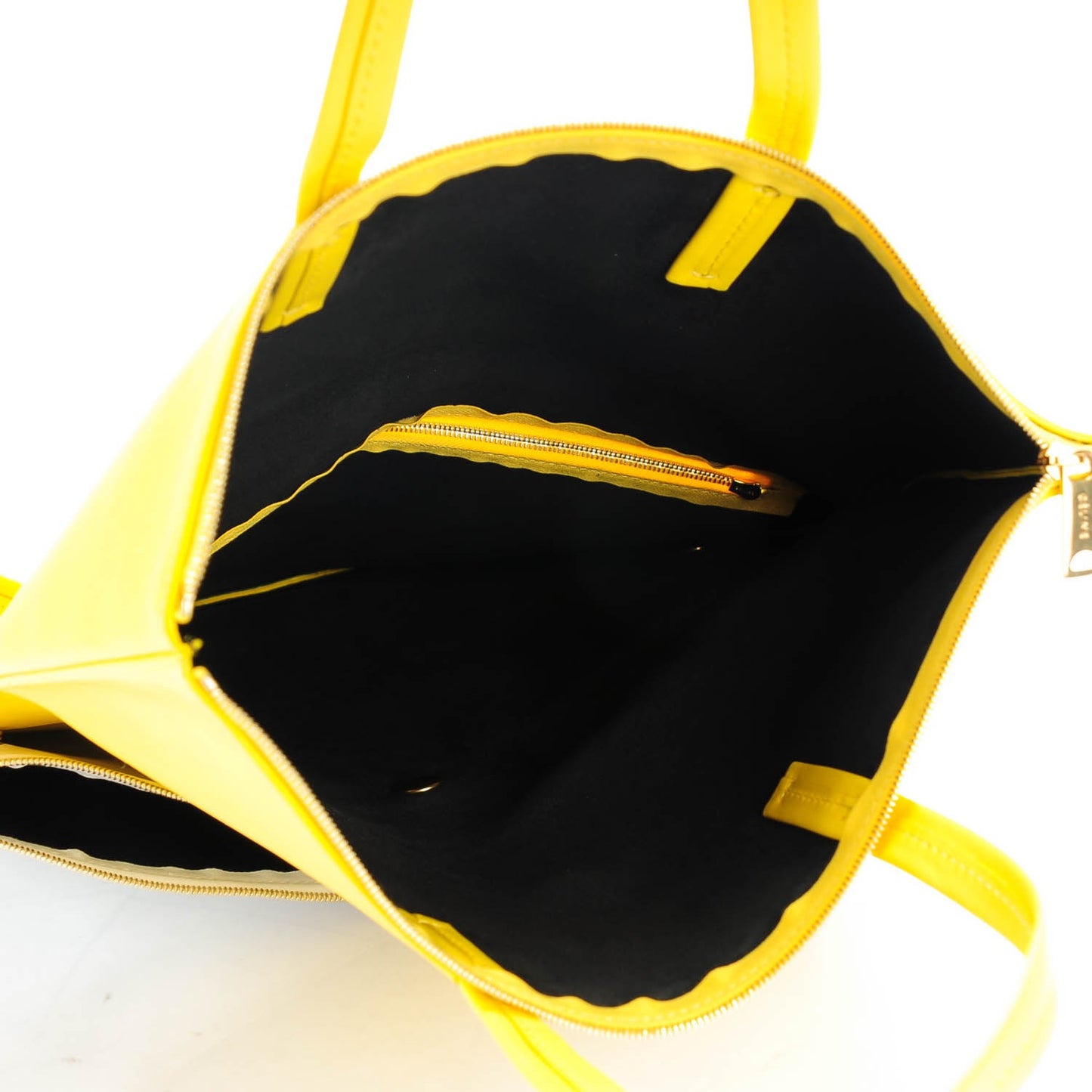 Calfskin Folded Cabas Yellow White