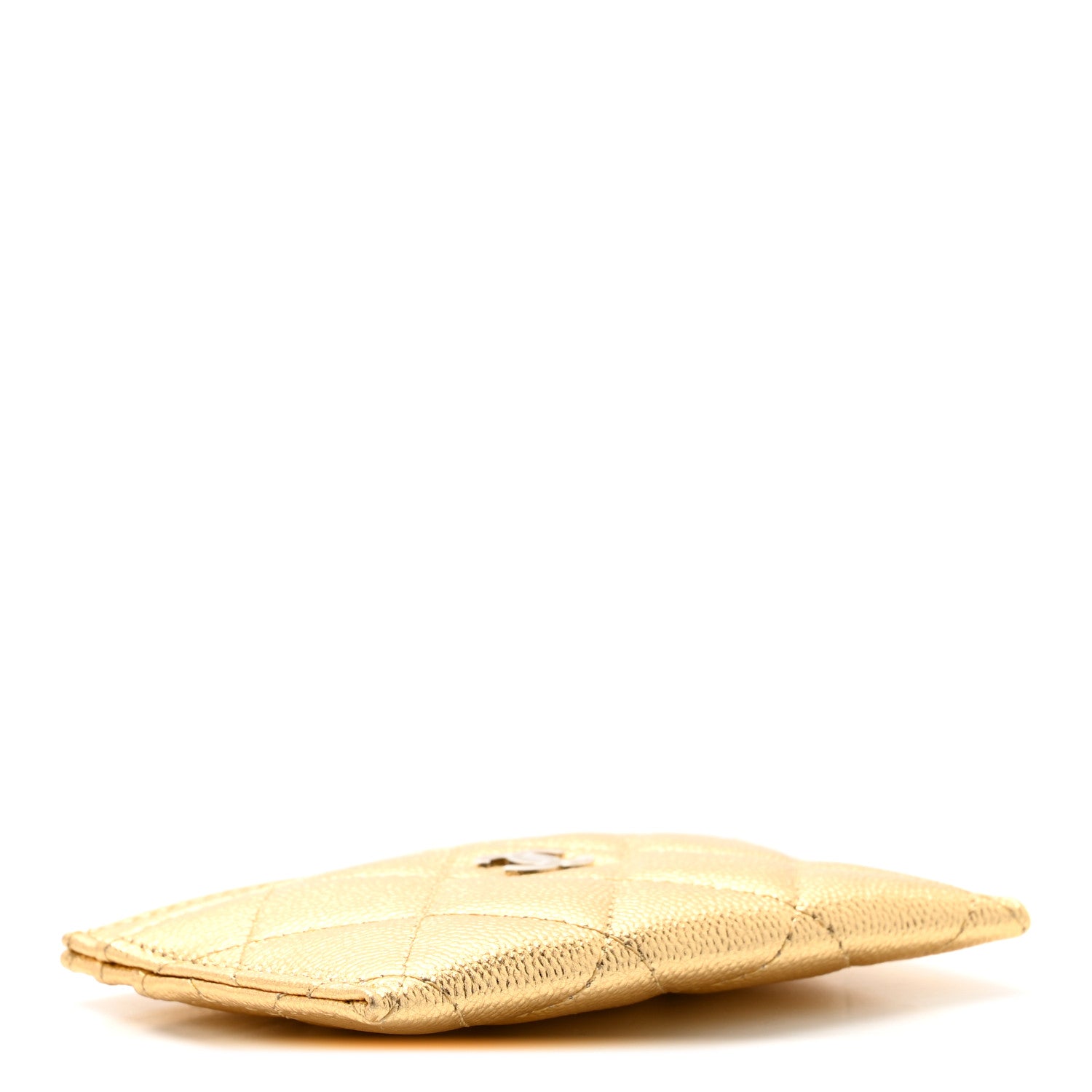 Chanel Metallic Caviar Quilted Card Holder Gold 4 of 8