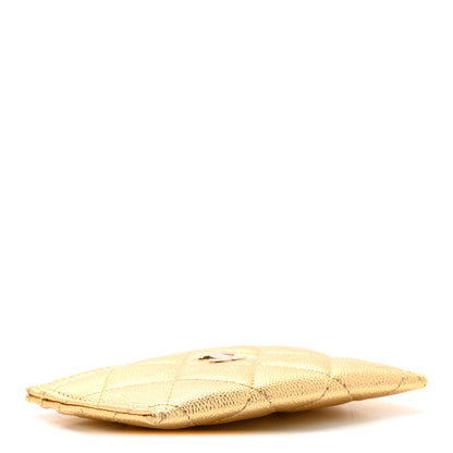 Chanel Metallic Caviar Quilted Card Holder Gold 4 of 8