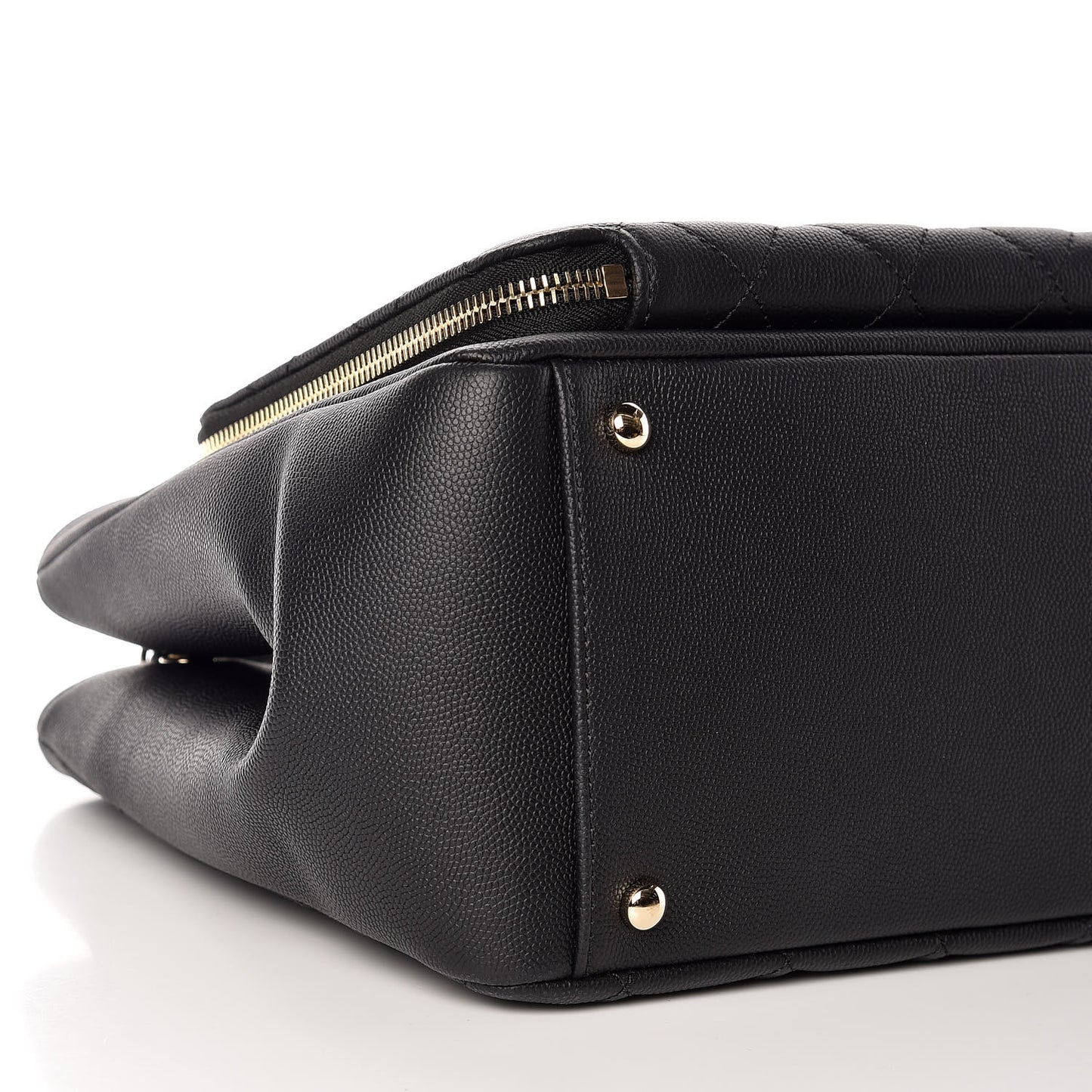 Caviar Quilted Small Business Affinity Shopping Bag Black
