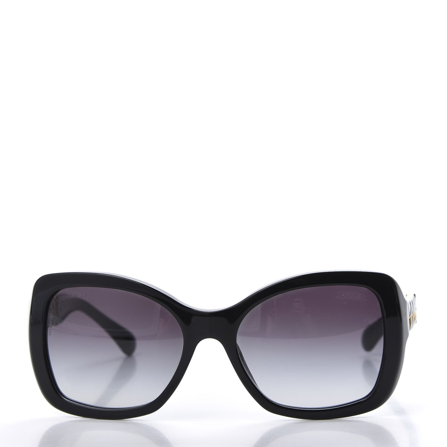 Chanel Acetate Metal Chain Square Sunglasses 5305 Black 2 of 8