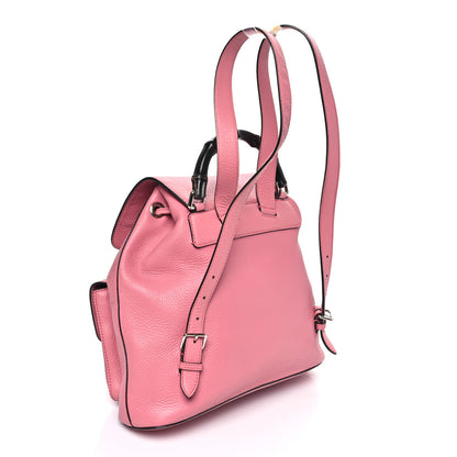 Gucci Cellarius Calfskin Medium Bamboo Backpack Glossy Pink 3 of 10