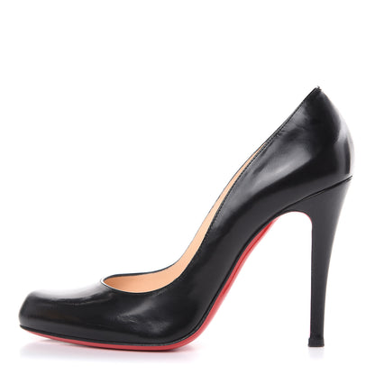 Christian Louboutin Jazz Calfskin Decollete 868 100 Pumps 37 Black 1 of 11