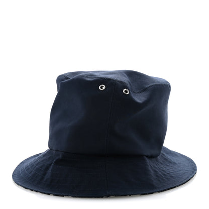Christian Dior Polyester Cotton Oblique Teddy-D Brim Bucket Hat 58 Blue 4 of 10