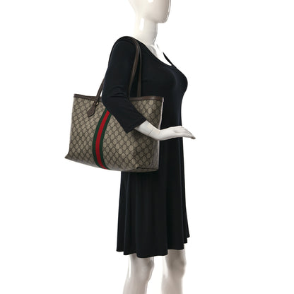 Gucci GG Supreme Monogram Medium Ophidia Shopping Tote Brown 2 of 11
