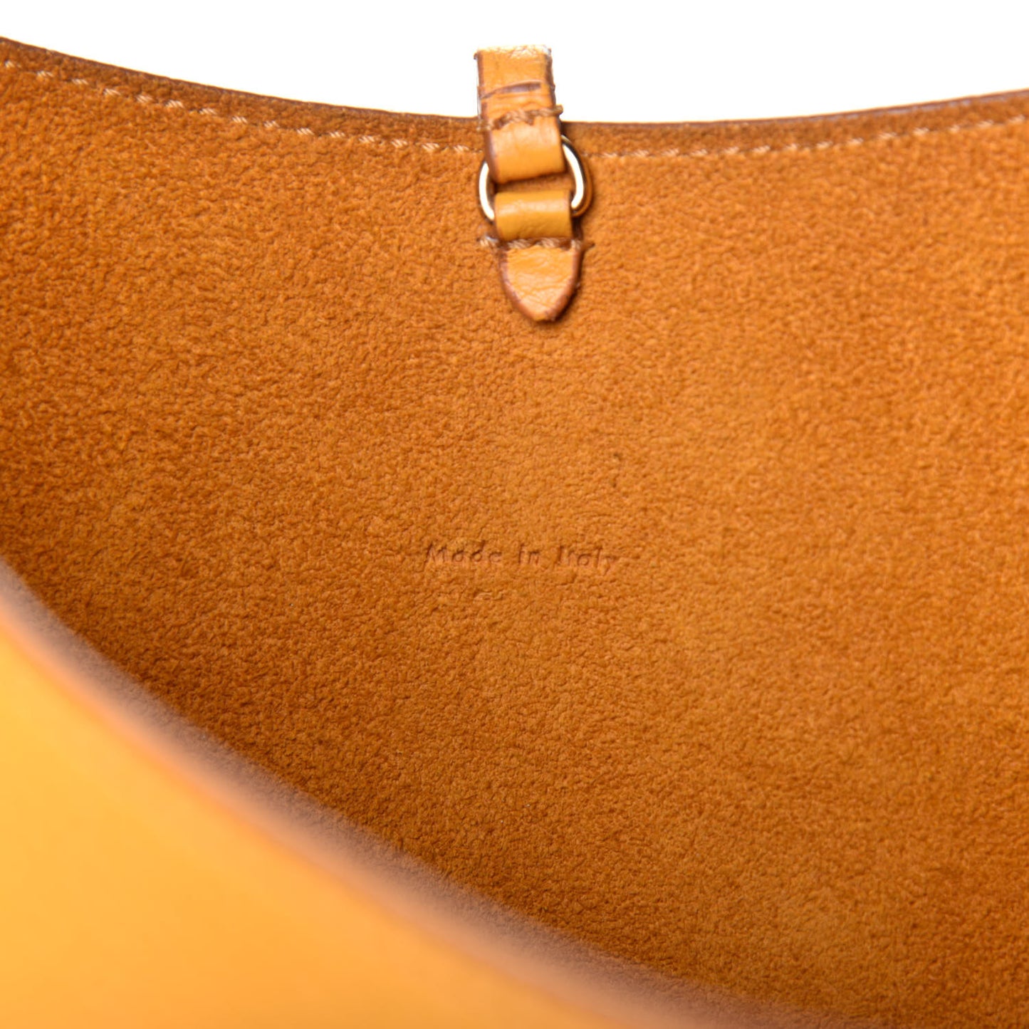 Crisped Calfskin Medium Hobo Bag Saffron