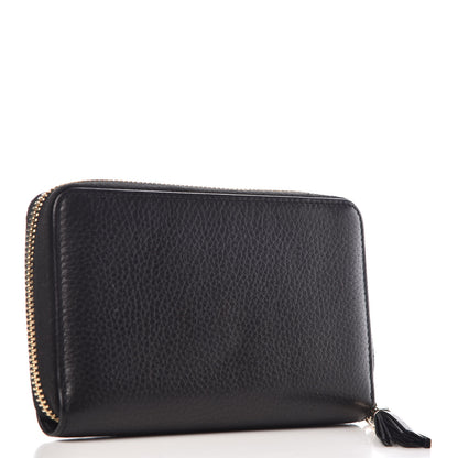 Gucci Pebbled Calfskin Medium Soho Zip Around Wallet Black 3 of 8