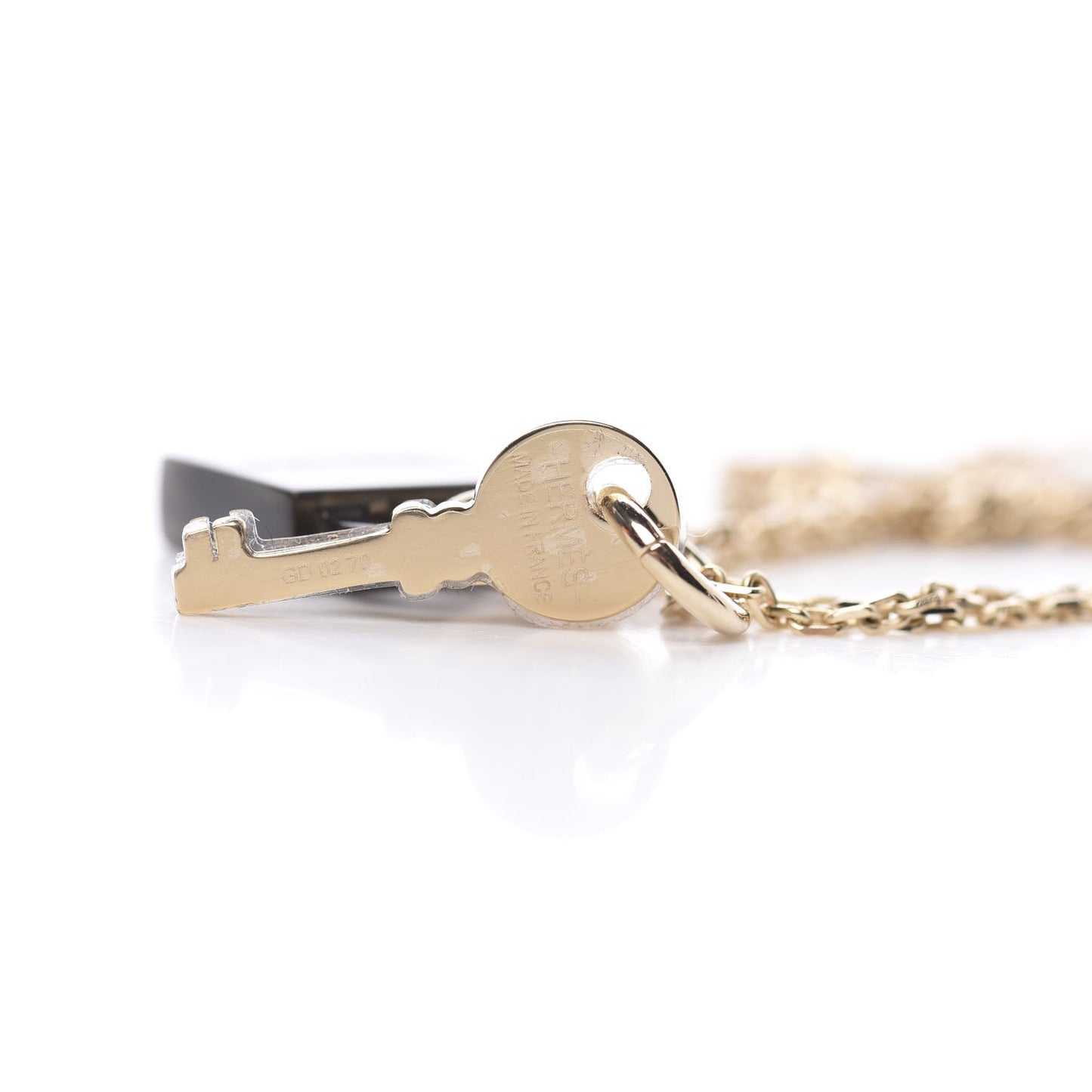 Permabrass Buffalo Horn Amulette Padlock PM Pendant Necklace