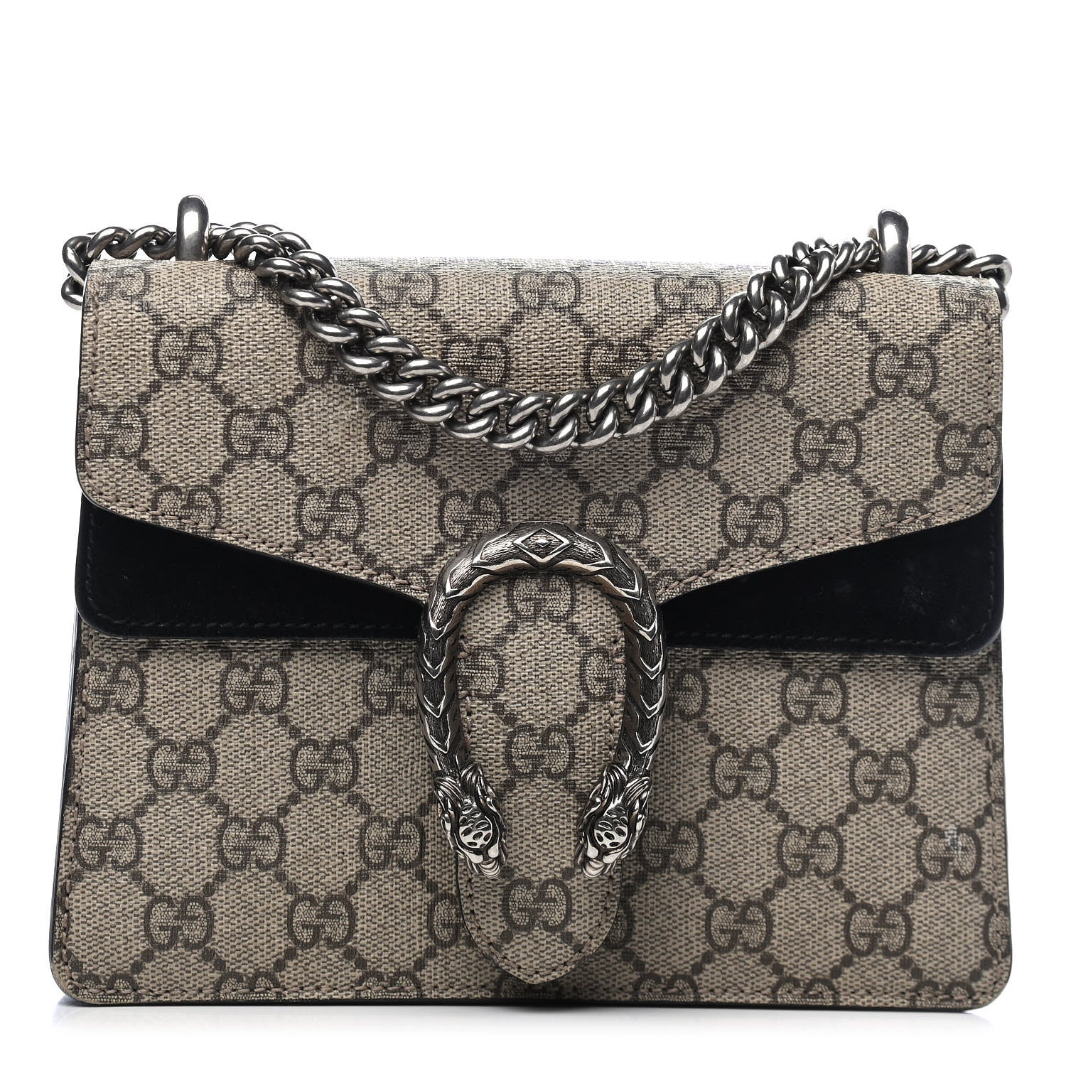 Gucci GG Supreme Monogram Mini Dionysus Shoulder Bag Black 1 of 12