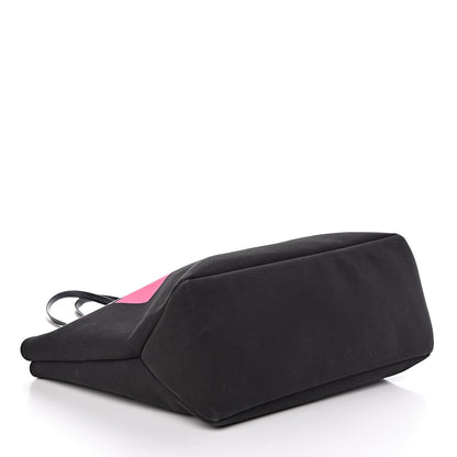 Prada Canapa Racing Logo Shopping Tote Black Azzurro 5 of 16