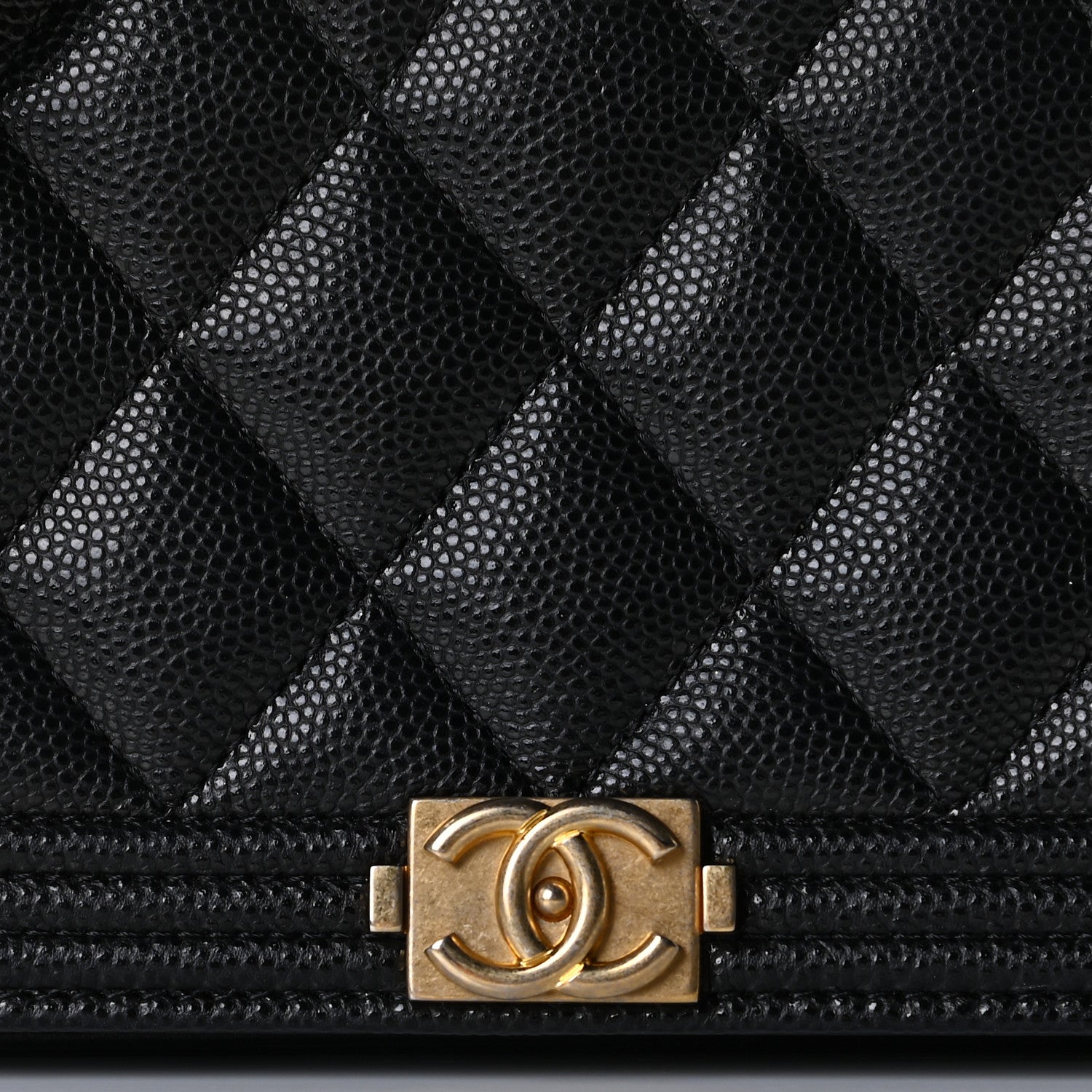 Chanel Caviar Quilted Boy Wallet On Chain WOC Black 10 of 13
