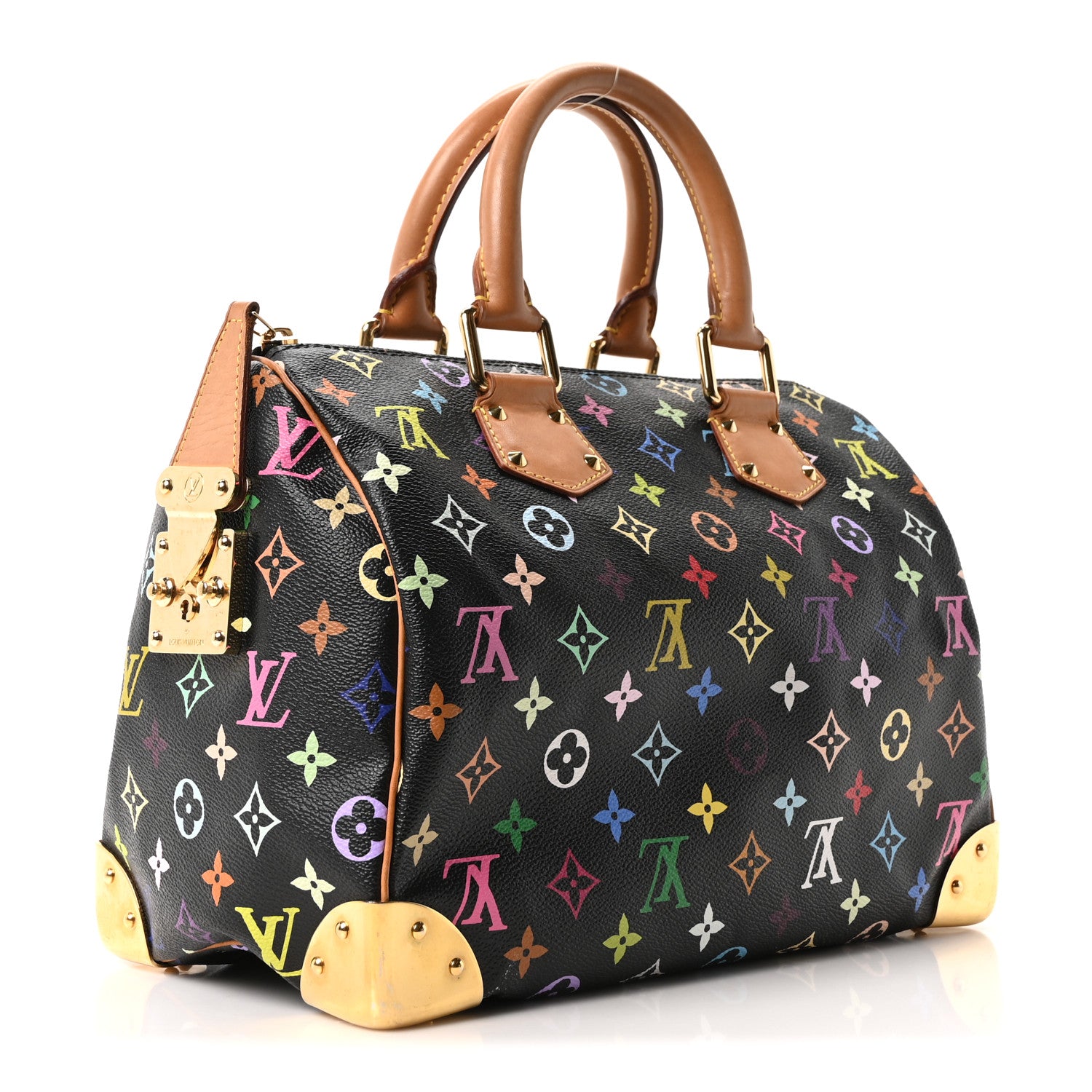 Louis Vuitton Monogram Multicolor Speedy 30 Black 3 of 9