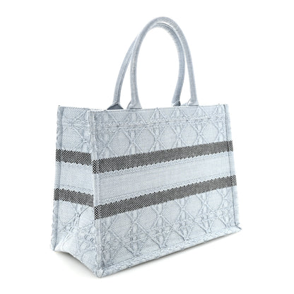 Christian Dior Raffia Cannage Medium Book Tote Blue 3 of 10
