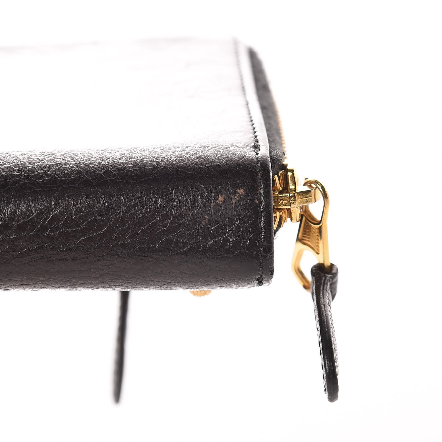 Balenciaga Agneau Giant 12 Gold Hardware Bill Fold Zip Wallet Black 11 of 11