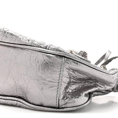 Balenciaga Metallic Agneau Arena Le Cagole Chain Shoulder Bag XS Silver 10 of 13