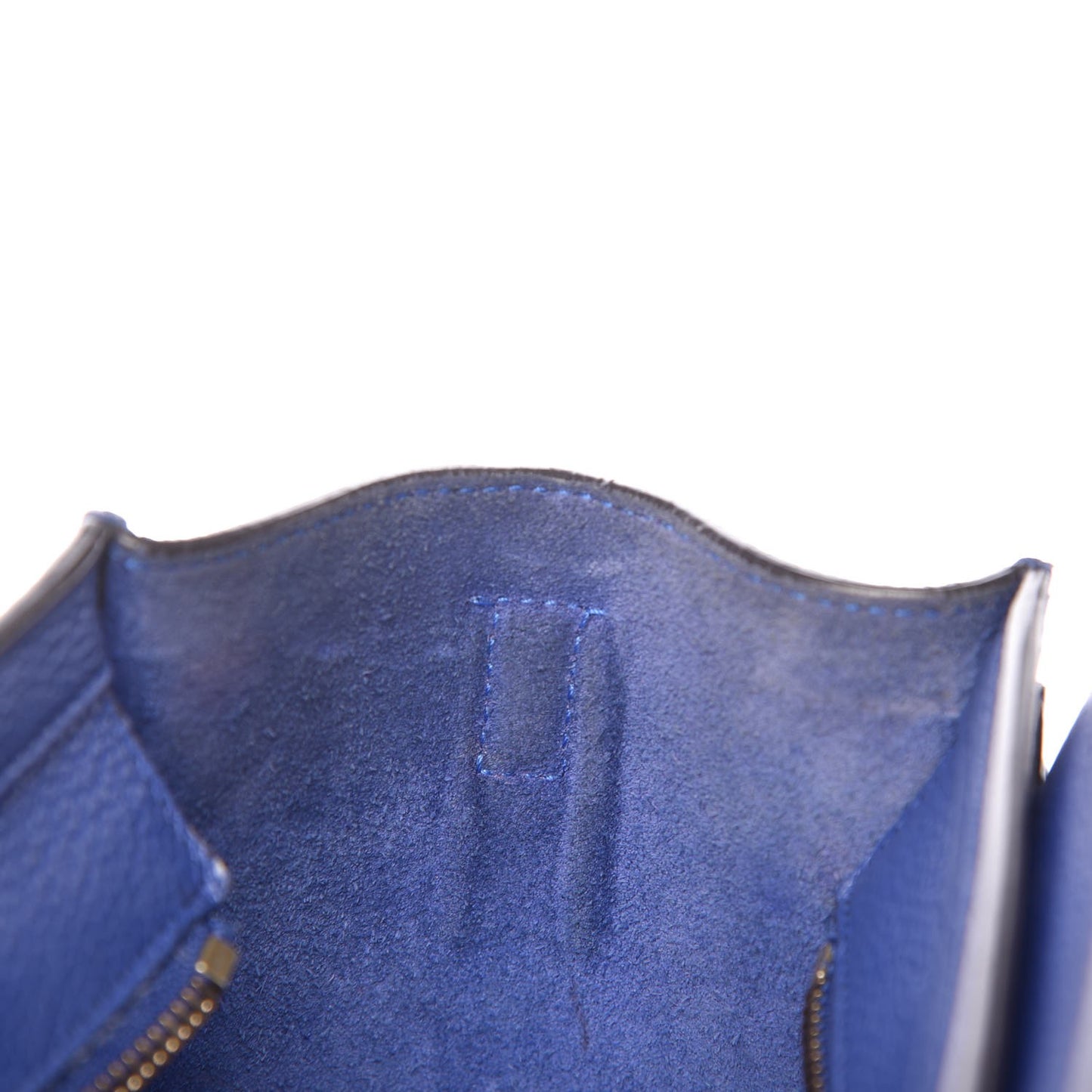 Drummed Calfskin Nano Luggage Indigo