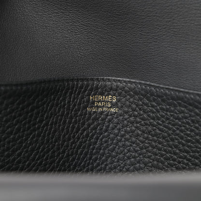 Hermes Taurillon Clemence Halzan 25 Black 8 of 13