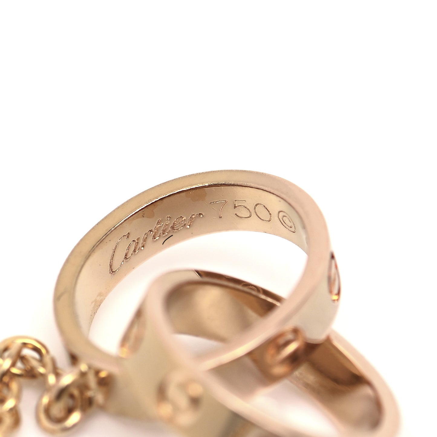 18K Yellow Gold Interlocking LOVE Necklace