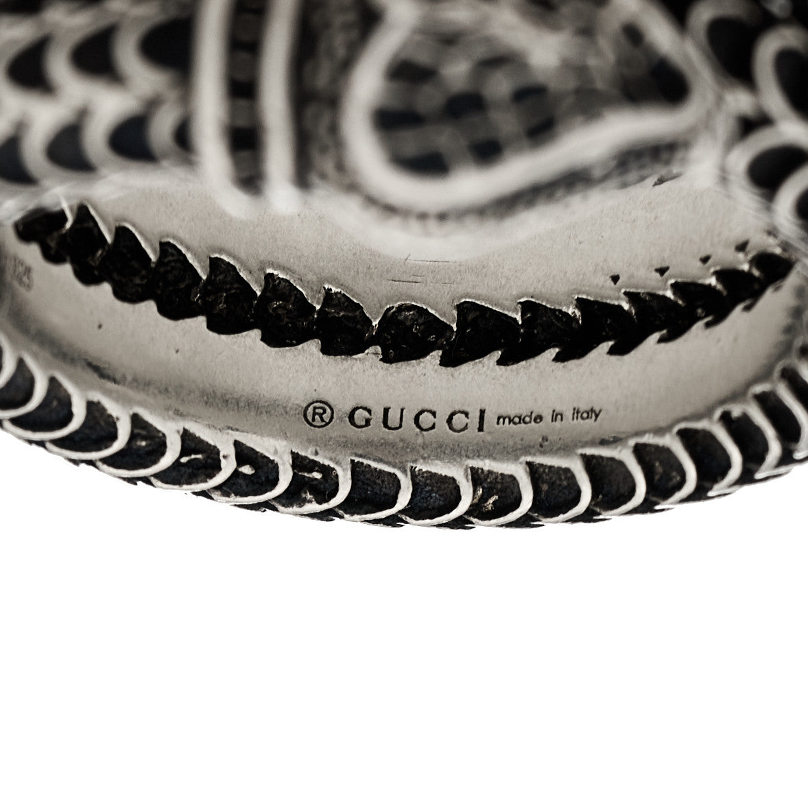Gucci Sterling Silver Gucci Garden Snake Ring 57 8 6 of 7
