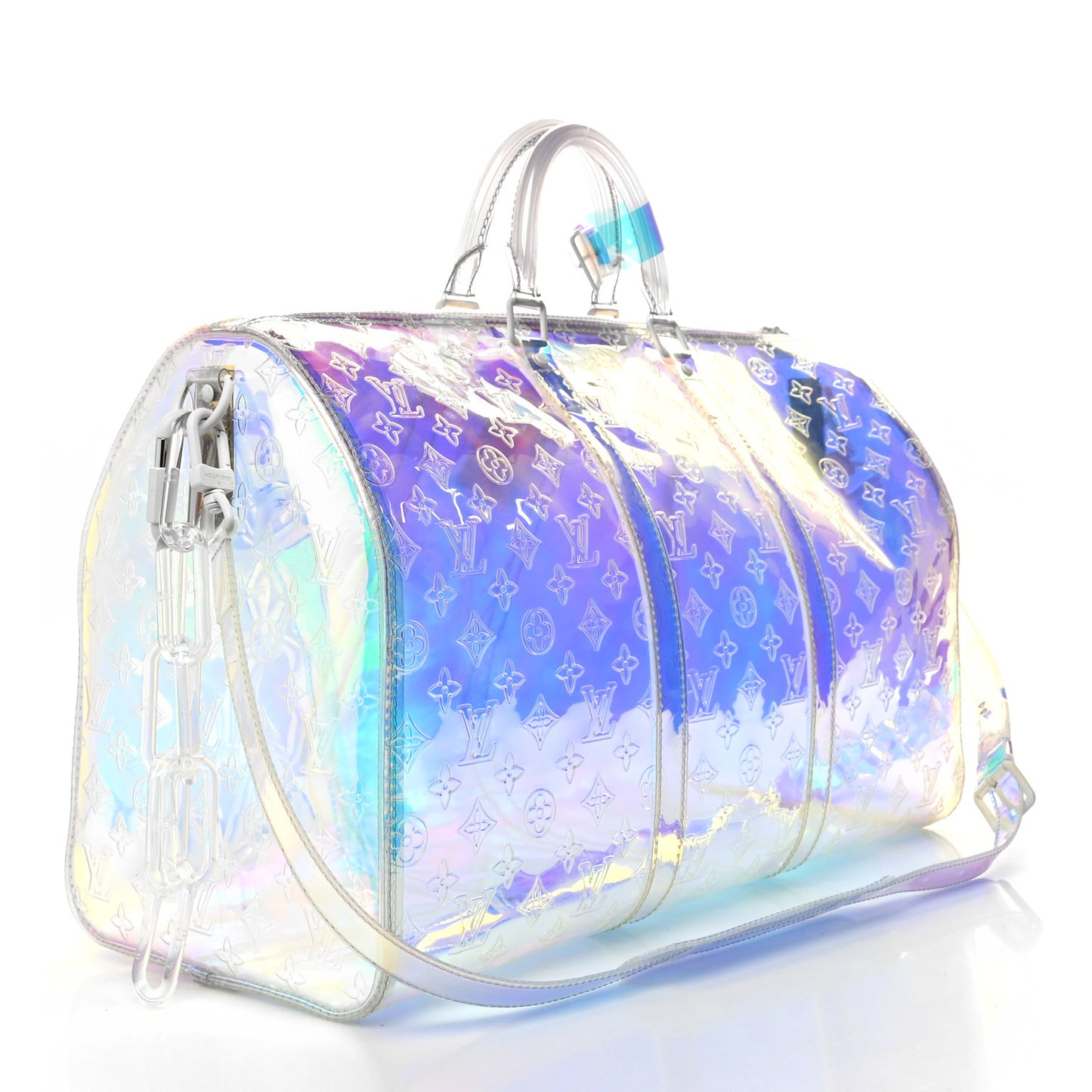 PVC Monogram Keepall Bandouliere 50 Iridescent Prism