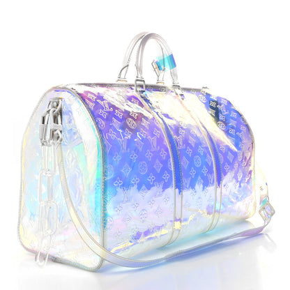 Louis Vuitton PVC Monogram Keepall Bandouliere 50 Iridescent Prism 3 of 11