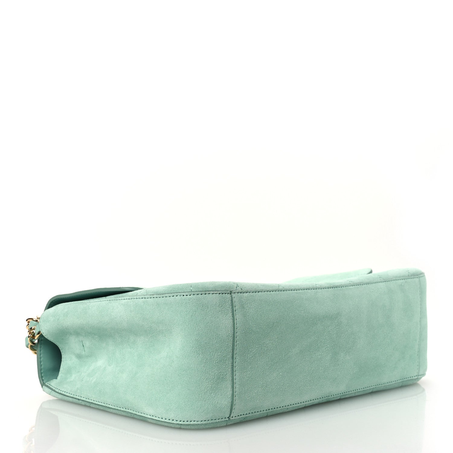 Chanel Suede Calfskin Small Souplissimo Maxi Flap Green 5 of 22