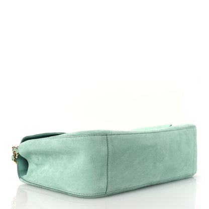 Chanel Suede Calfskin Small Souplissimo Maxi Flap Green 5 of 22
