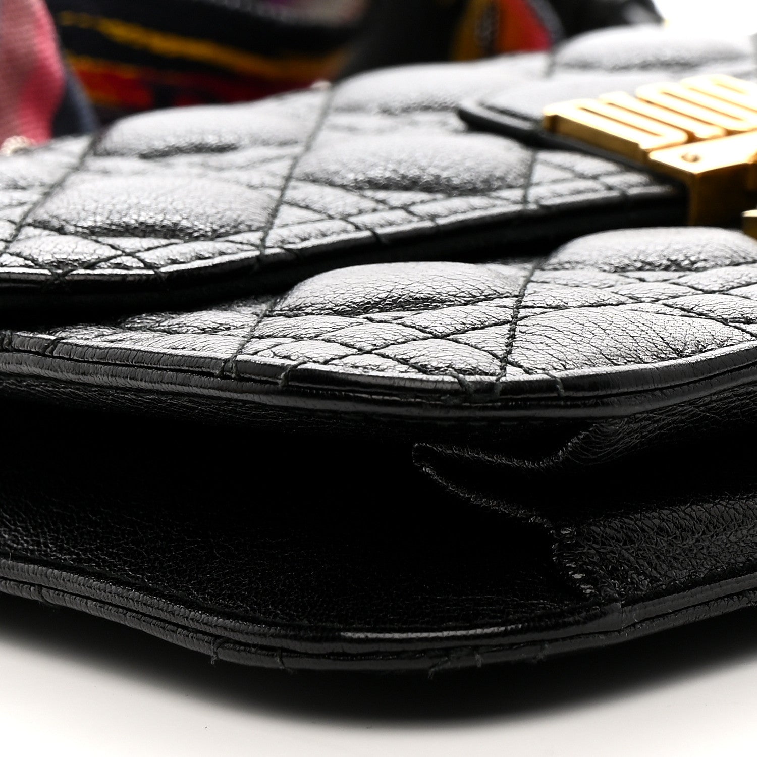 Christian Dior Lambskin Cannage Large Dioraddict Flap J’Adior Strap Black 8 of 12