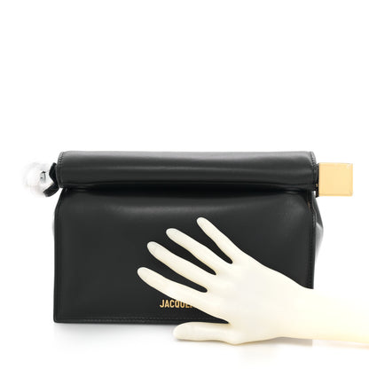 Jacquemus Smooth Calfskin La Pochette Rond Carre Black 2 of 8