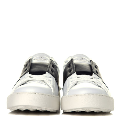 Valentino Garavani Calfskin Womens Rockstud Open Sneakers 41 White Black 2 of 10