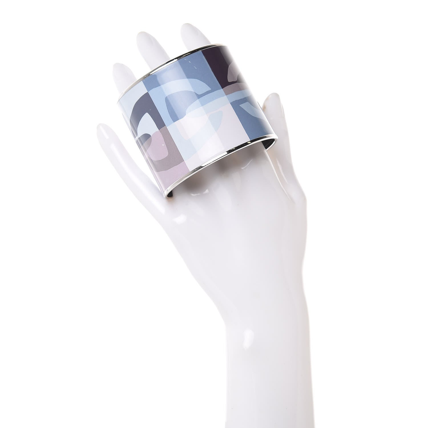 Hermes Enamel Printed Mega Wide Optique Chaine D'Ancre Bracelet 65 2 of 5